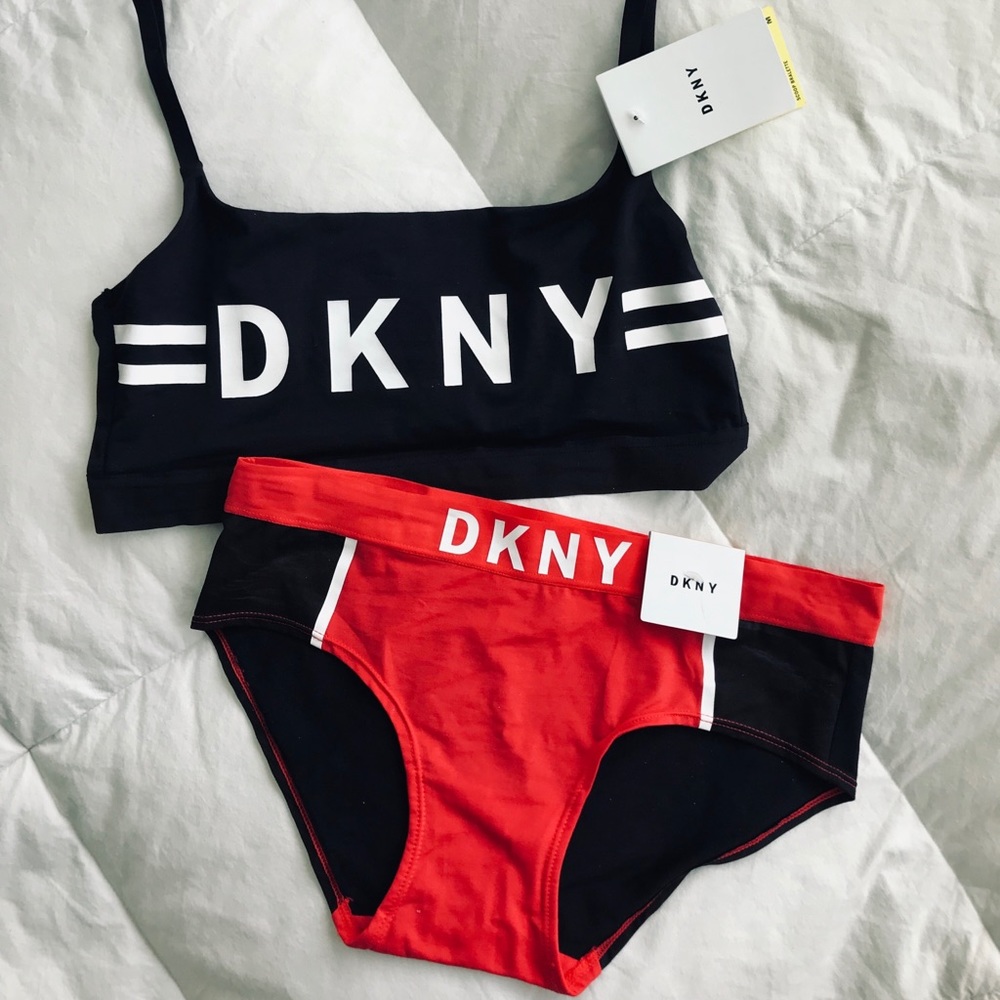Brand-new DKNY matching bralette and panties.